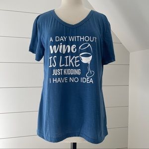 A day without wine tee graphic tee shirt